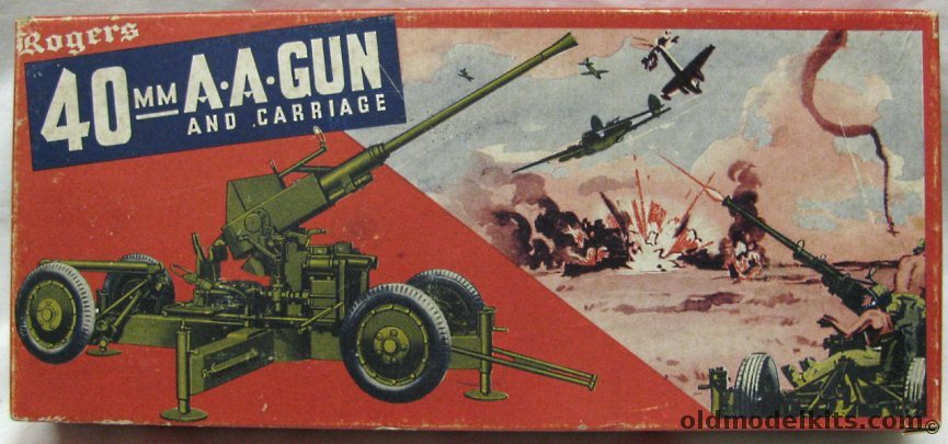 Rogers Motor Company 1/16 Bofors 40mm AA Gun and Carriage, 40 plastic model kit